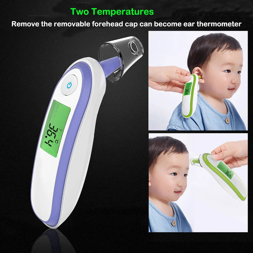 JYHealth Medical Household Infrared Digital Ear and Forehead Non-contact Laser Body Thermometer LCD Baby Adult Fever Temperature