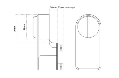 A1 Pro Bluetooth Smart Door Lock Tuya APP Remote Control Keyless Unlock Smart Life Cylinder DIY Easy Installation
