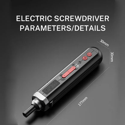 Electric Screwdriver Cordless, Rechargeable Power Screwdrivers Set, Automatic Home Repair USB Cable Tool Kit with LED Lights