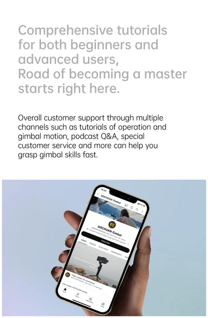 AOCHUAN 3-Axis Handheld Gimbal Stabilizer SmartXE for Smartphone for iPhone Android AI Face Tracking TikTok Vlog