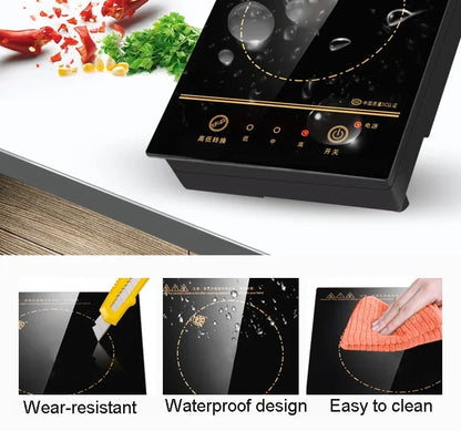 Mini Electric Magnetic Induction Cooker Wire control Embedded Hotpot Hob Burner Waterproof hot pot Tea Boiler Stove Cooktop 800W