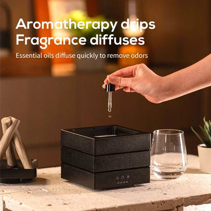 NEWSTYLE Simulated Flame Aroma Diffuser Bonfire Air Humidifier Ultrasonic Cool Mist Maker Fogger LED Essential Oil Lamp Diffuser