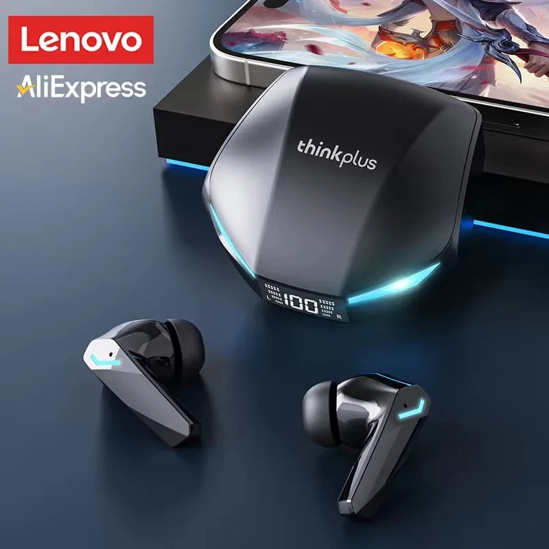 New Lenovo XT53 Wireless Upgrade Bluetooth 5.4 Earphones LED Digital Display Waterproof Headphones Low Latency Gaming Earbuds