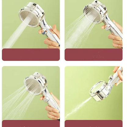 High Pressure Handheld Bathroom Shower Head Water Saving Showerhead Pressurized Adjustable Spray LED Digital Temperature Display
