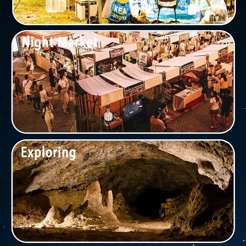 MOSLIGHTING Rechargeable Camping Strong Light with Magnet Zoom Portable Torch Tent Light Work Car Maintenance Lighting LED USB