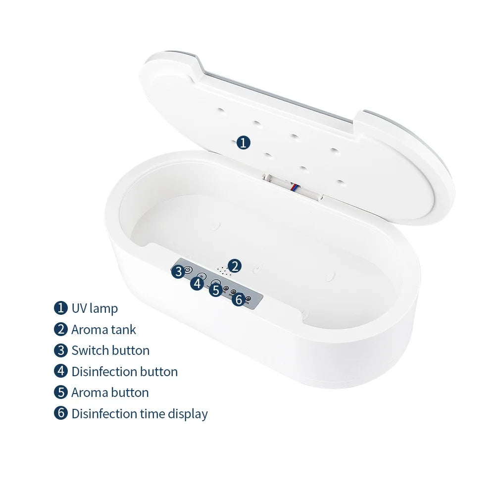 Electric UV Sterilizer Aromatherapy Disinfection Box for Jewelry Glasses Phone Nail Manicure Make Up Tools