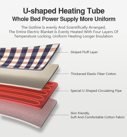 Electric Bed Sheet Heated 220V Blankets Heated Electric Sheet Intelligent Controller EU Plug Home Living Room Office Winter Use