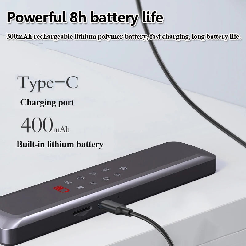 Under Pillow Bone Conduction Bluetooth Speaker White Noise Sleep Aid Soundbar with LED Display Timed Shutdown TF Card Music Play