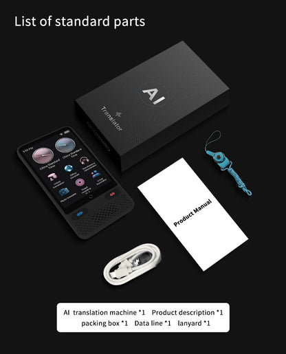 Language Translator Device AI Translation Support ChatGPT 138 Languages Translation Two Way Real Time Voice Translation with