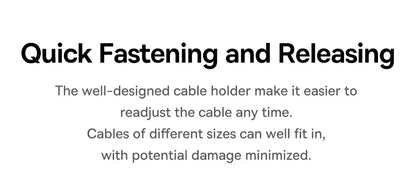 Baseus Cable Organizer Holder Magnetic Cable Smooth Adjustable Cord Holder Under Desk Cable Management Wire Keeper Cable Clips