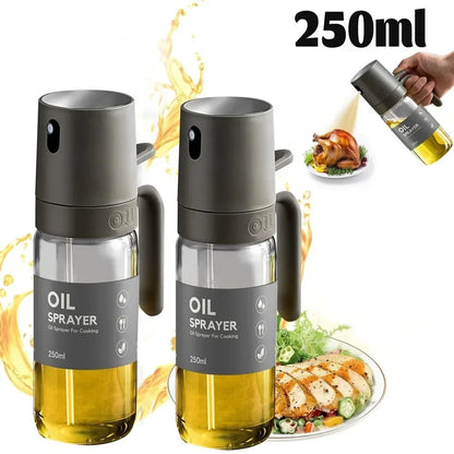 250ML Oil Sprayer High Borosilicate Glass BPA Free Cooking Oil Mister Olive Oil Sprayer for Air Fryer Salad BBQ Kitchen Gadget