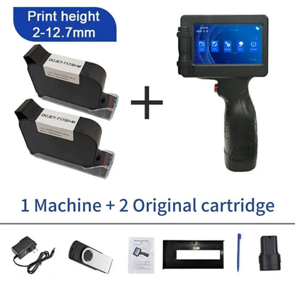 Phezer P17 Handheld Inkjet Printer Date Number Expiry Date Logo QR Bar Batch Code Expiry Date 12.7mm Label Printer 28 Languages
