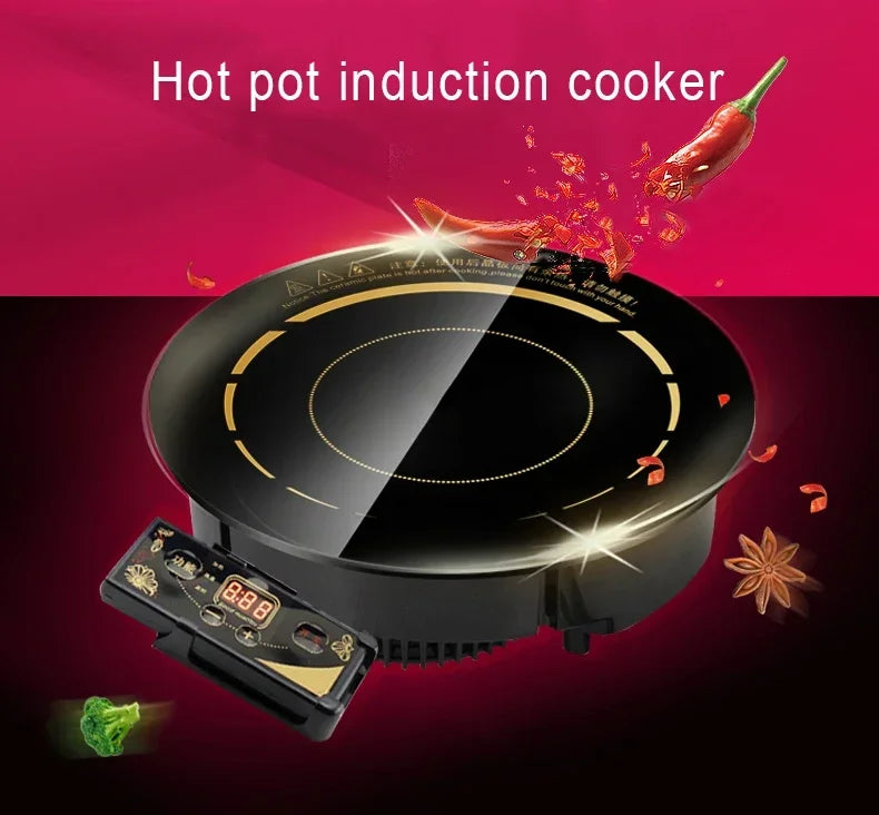 Mini Electric Magnetic Induction Cooker Wire control Embedded Hotpot Hob Burner Waterproof hot pot Tea Boiler Stove Cooktop 800W