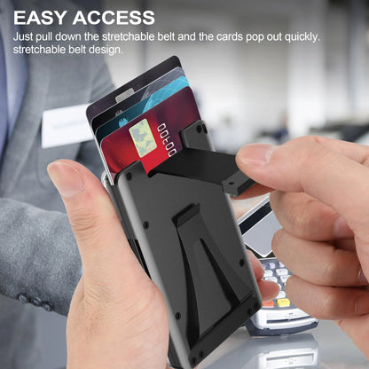 Magnetic Cellphone Wallet for Apple MagSafe with RFID-Blocking Metal Card Holder - Holds 10 Cards