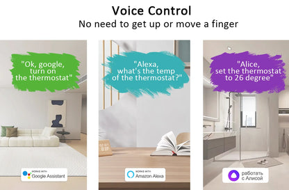 RF Wireless Thermostat Smart WiFi Floor Heating For Gas Boiler Battery Powered Tuya Temperature Controller Receiver Alice Google