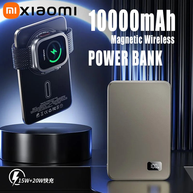 Xiaomi 10000mAh Thin Magnetic Wireless Power Bank PD20W Fast Charging Portable External Battery for Magsafe For iPhone Samsung