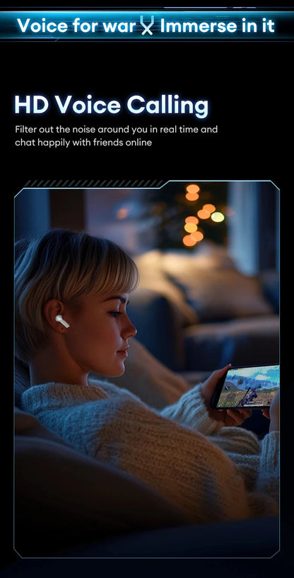 New Lenovo XT53 Wireless Upgrade Bluetooth 5.4 Earphones LED Digital Display Waterproof Headphones Low Latency Gaming Earbuds