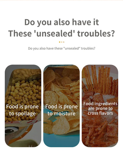 Plastic Bag Sealer Mini Heat Bag Sealing Machine Rechargeable Handheld Food Packaging Heat Sealer Thermal Bags Sealing Machine