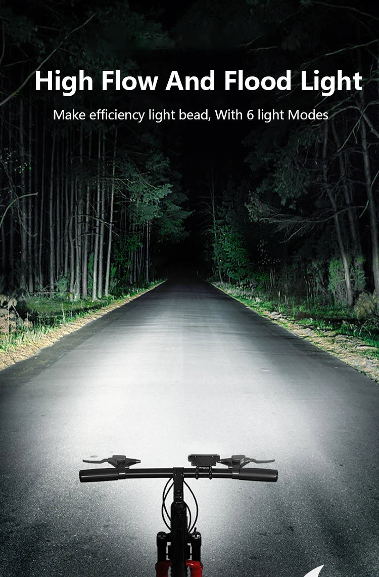 5/8 LED Bicycle Front Light USB Rechargeable 130dB Cycling Bike Horn Easy to Install 6 Modes Bicycle Bell Light