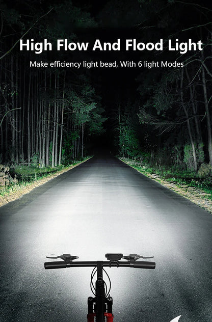5/8 LED Bicycle Front Light USB Rechargeable 130dB Cycling Bike Horn Easy to Install 6 Modes Bicycle Bell Light