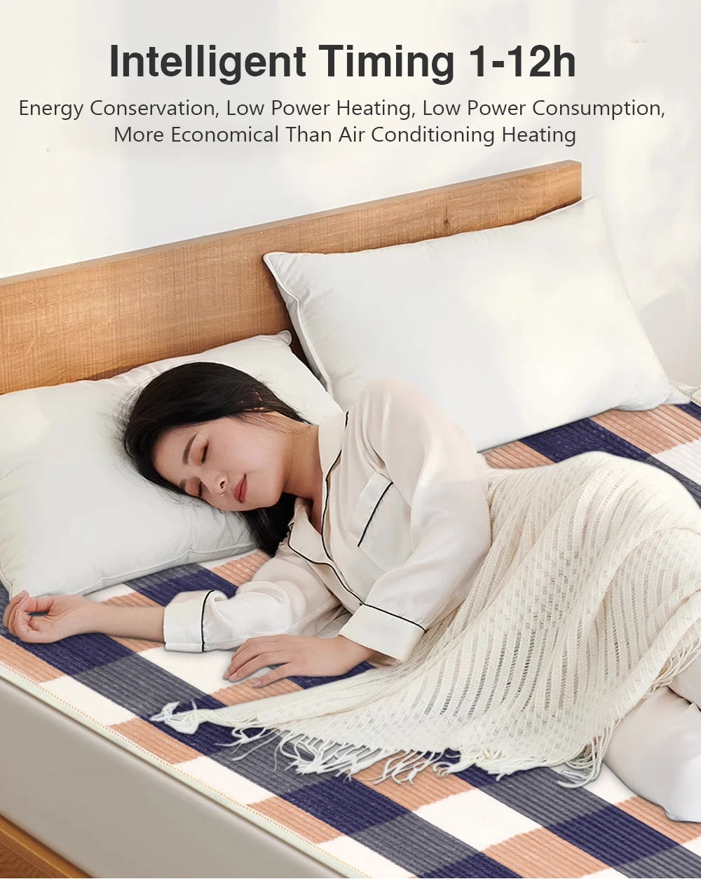 Electric Bed Sheet Heated 220V Blankets Heated Electric Sheet Intelligent Controller EU Plug Home Living Room Office Winter Use