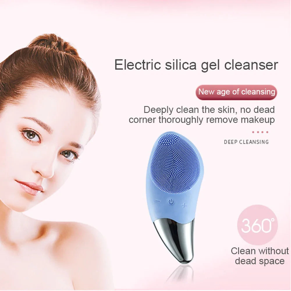 Waterproof Facial Cleansing Brush for Men & Women Rechargeable Exfoliating Electric Face Scrubber Cleanser Brush