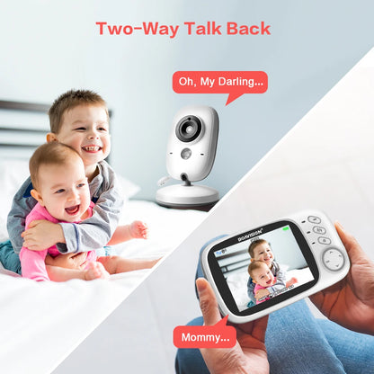 VB603 Video Baby Monitor 2.4G Wireless With 3.2 Inches LCD 2 Way Audio Talk Night Vision Surveillance Security Camera Babysitter
