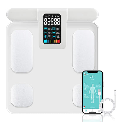 Smart 8 Electrode Scale Bioimpedance Electronic Digital Weight Balance Fat Body Water Muscle Mass BMI Composition Scale