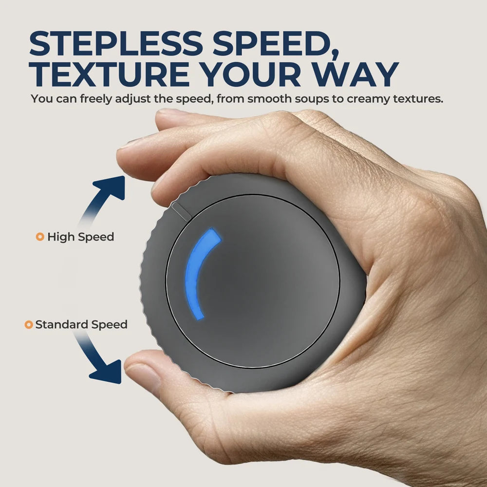 ROUNY 4-in-1 Hand Immersion Blender 1000W Powerful, Stainless Steel Stick Food Mixer,700ml Mixing Beaker,500ml Processor, Whisk