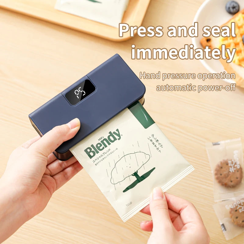 Plastic Bag Sealer Mini Heat Bag Sealing Machine Rechargeable Handheld Food Packaging Heat Sealer Thermal Bags Sealing Machine