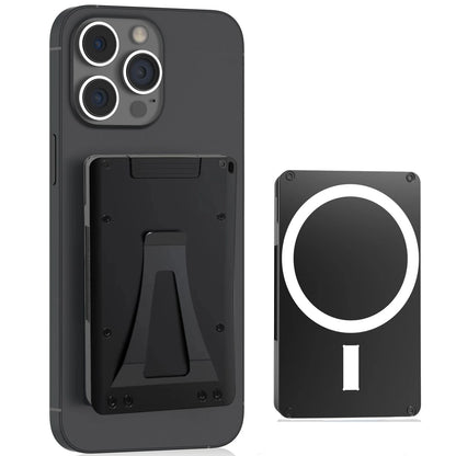 Magnetic Cellphone Wallet for Apple MagSafe with RFID-Blocking Metal Card Holder - Holds 10 Cards