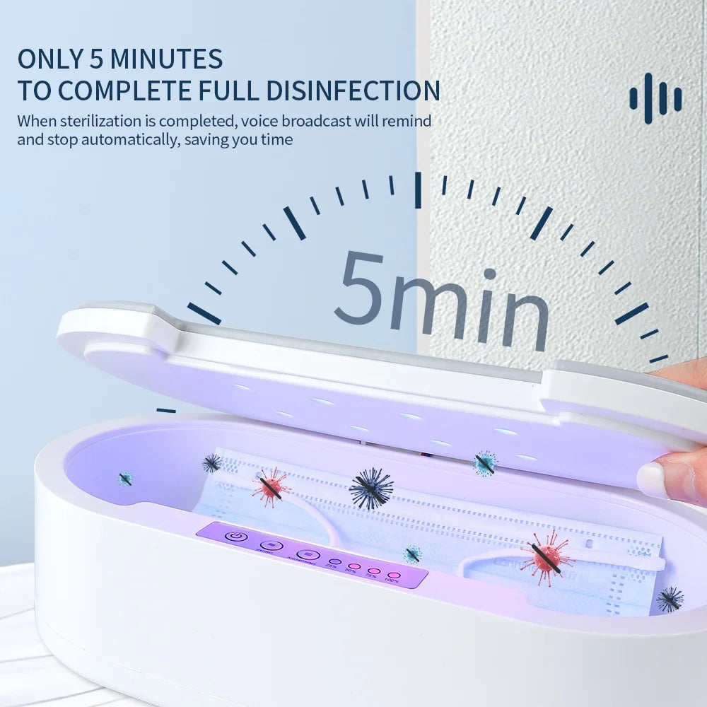 Electric UV Sterilizer Aromatherapy Disinfection Box for Jewelry Glasses Phone Nail Manicure Make Up Tools