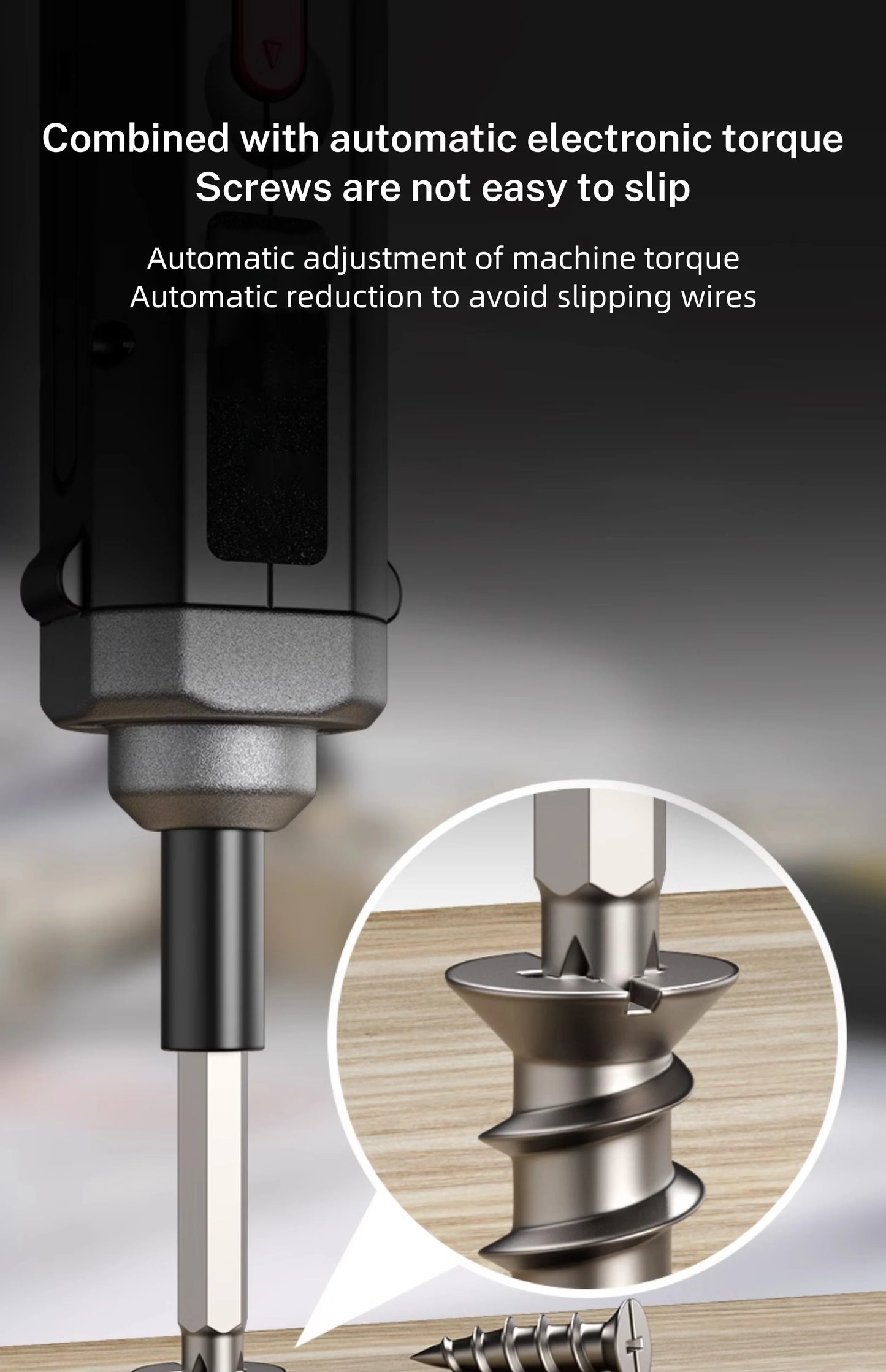 Electric Screwdriver Cordless, Rechargeable Power Screwdrivers Set, Automatic Home Repair USB Cable Tool Kit with LED Lights