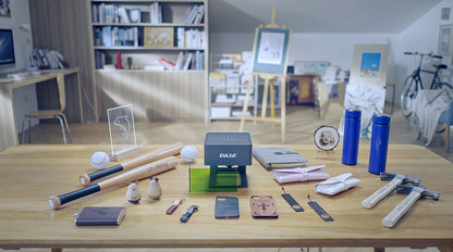 DAJA DJ6 Mini Portable Laser Engraver Diy Bluetooth Machine Painted Dog Tag Paper Leather Wooden Plastic Logo CNC Machine