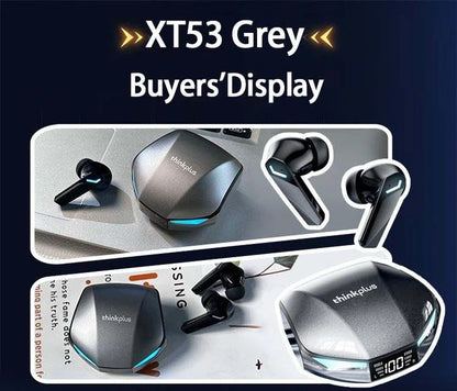 New Lenovo XT53 Wireless Upgrade Bluetooth 5.4 Earphones LED Digital Display Waterproof Headphones Low Latency Gaming Earbuds