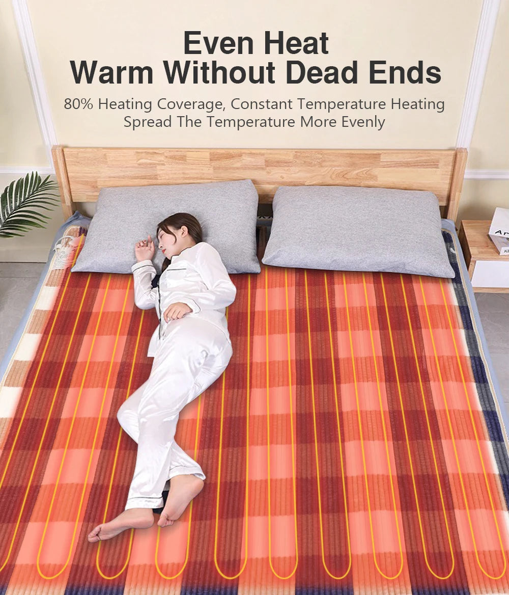Electric Bed Sheet Heated 220V Blankets Heated Electric Sheet Intelligent Controller EU Plug Home Living Room Office Winter Use