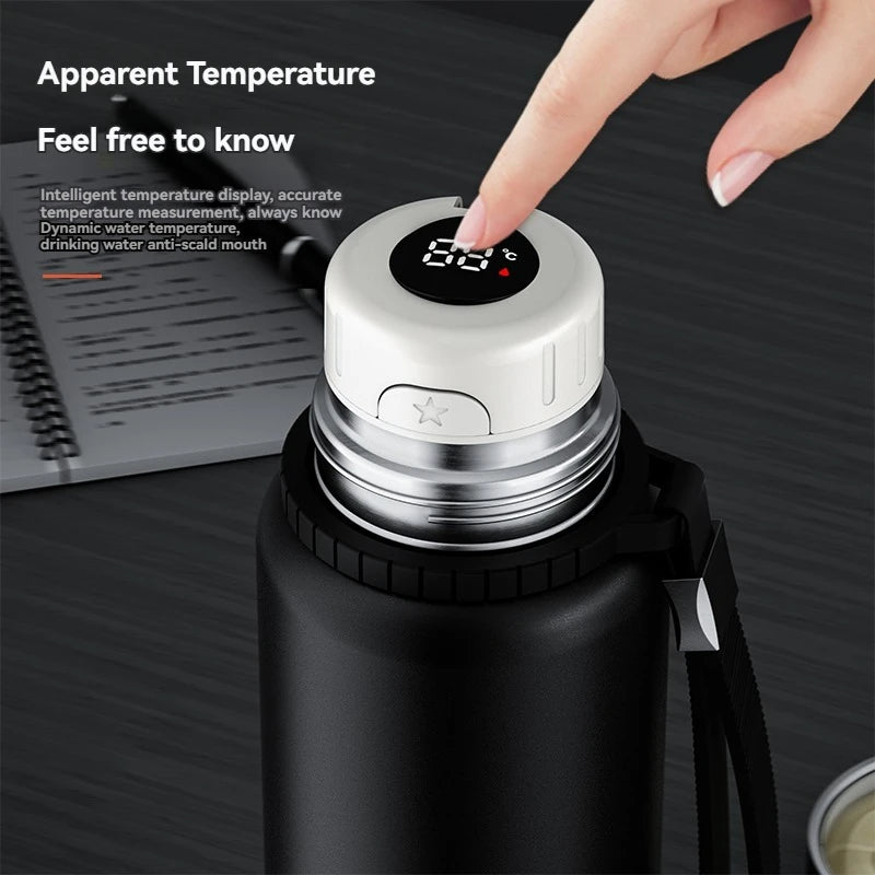 2L Thermos Insulated Water Bottle Hot Water Bottle Vacuum Flask Smart coffee drinkware cup Stainless Steel Double Wall Kettles