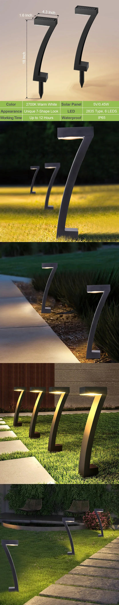 4/8 Pcs Solar LED Light Garden Lights Outdoor Lighting IP65 Waterproof Lawn Path Spotlight for Yard Driveway Walkway Patio Decor