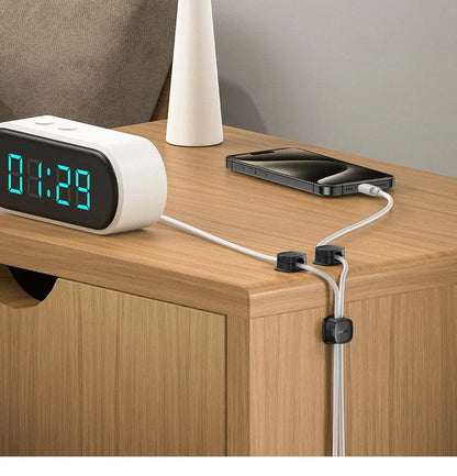 Baseus Cable Organizer Holder Magnetic Cable Smooth Adjustable Cord Holder Under Desk Cable Management Wire Keeper Cable Clips