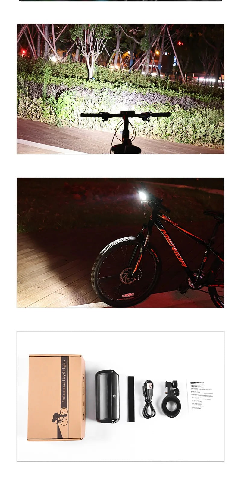Bicycle Light 8000mAh EOS610 640 Bike Light Waterproof Flashlight USB Charging MTB Road Cycling Lamp Bicycle Light Accessories