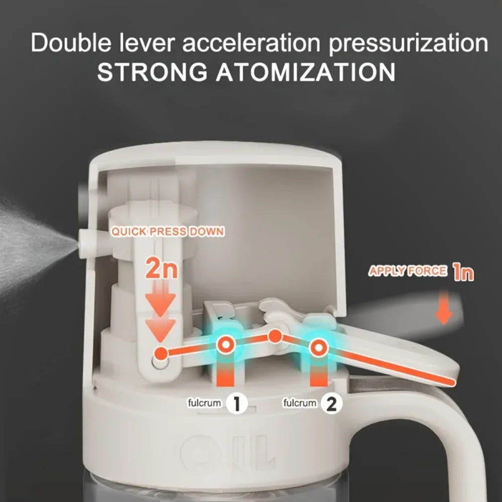 250ML Oil Sprayer High Borosilicate Glass BPA Free Cooking Oil Mister Olive Oil Sprayer for Air Fryer Salad BBQ Kitchen Gadget