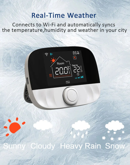 RF Wireless Thermostat Smart WiFi Floor Heating For Gas Boiler Battery Powered Tuya Temperature Controller Receiver Alice Google