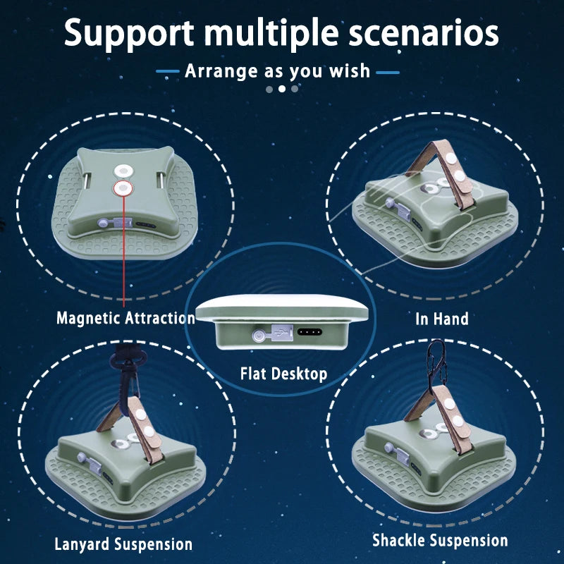 MOSLIGHTING Rechargeable Camping Strong Light with Magnet Zoom Portable Torch Tent Light Work Car Maintenance Lighting LED USB