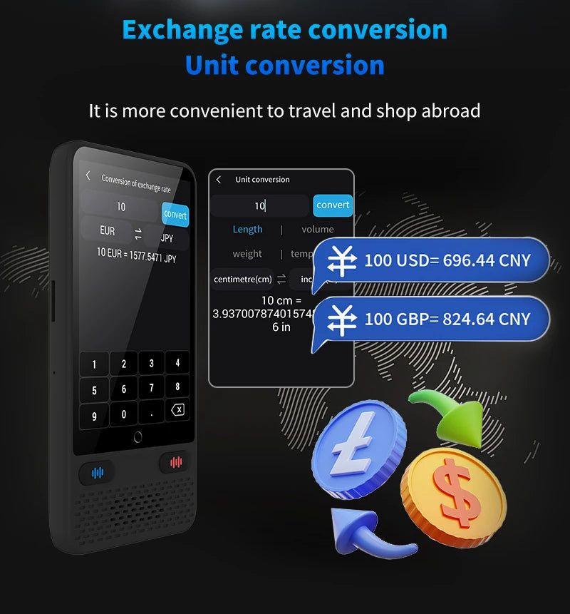 Language Translator Device AI Translation Support ChatGPT 138 Languages Translation Two Way Real Time Voice Translation with