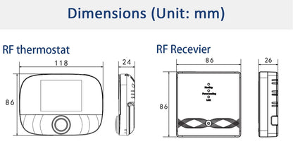 RF Wireless Thermostat Smart WiFi Floor Heating For Gas Boiler Battery Powered Tuya Temperature Controller Receiver Alice Google