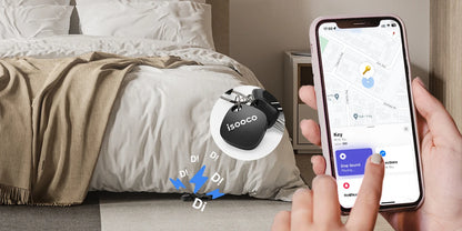 1/2/3/4pcs isooco Mini Car Locator Anti-lost Wallet Keychain Smart Tag Bluetooth Tracker Key Item Finder Use Find My (IOS Only)