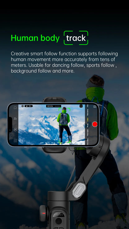 AOCHUAN 3-Axis Handheld Gimbal Stabilizer SmartXE for Smartphone for iPhone Android AI Face Tracking TikTok Vlog