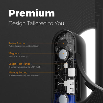 New 2 in 1 Magnetic Rechargeable Hand Warmers Electric Portable Handwarmers Ergonomic Compact Pocket Heater Tech Gifts Outdoors