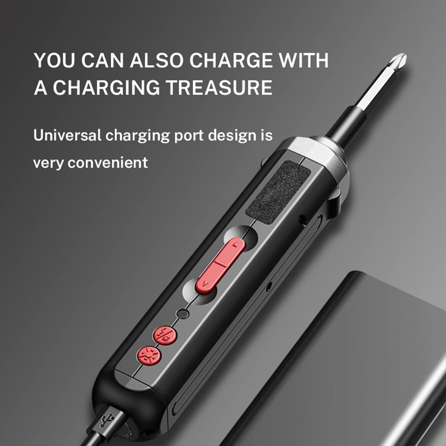 Electric Screwdriver Cordless, Rechargeable Power Screwdrivers Set, Automatic Home Repair USB Cable Tool Kit with LED Lights