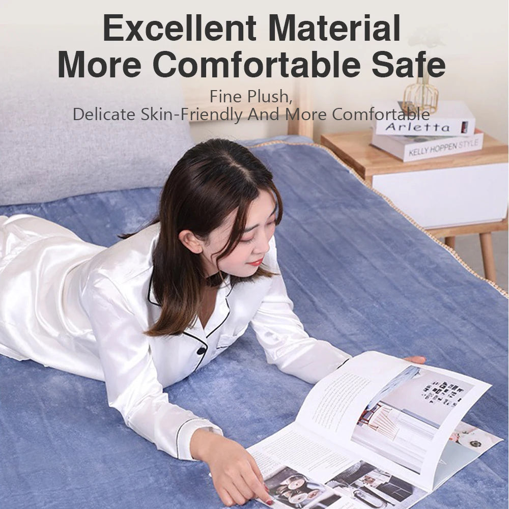 Electric Bed Sheet Heated 220V Blankets Heated Electric Sheet Intelligent Controller EU Plug Home Living Room Office Winter Use